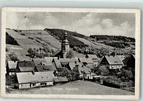 Geising mit Ev. Stadtkirche Stempel Bergbaude