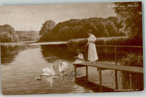 Aarhus 1917 Parkidyl Foto N. Holtmark Ort lt. Stempel