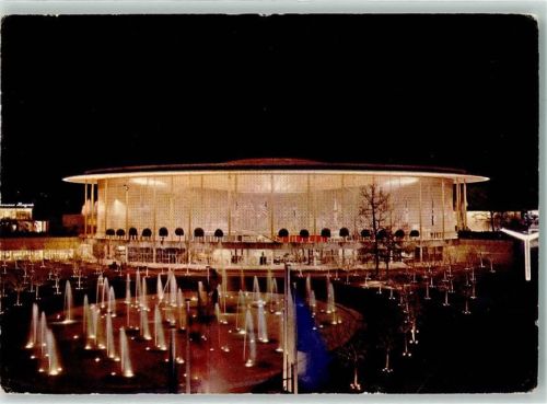 Brüssel 1958 Ausstellung 1958 Foto AK Nacht