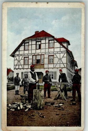 1916 Franzosen Holz hacken Feldpost VI Reserve Korps