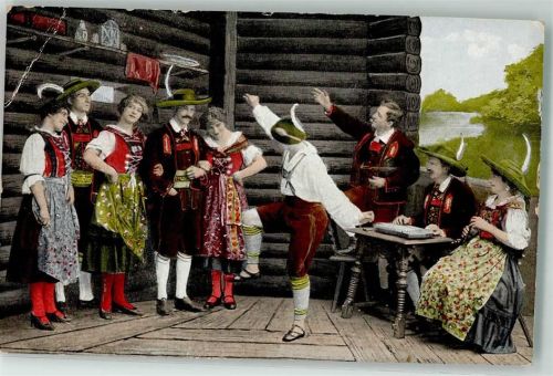 Schuhplattler Tracht Zither Die Obersteirer unter Leitung Komponisten Jos.Pirchner