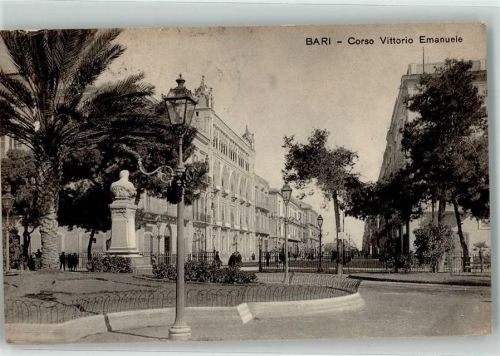 Bari 1913 Denkmal Corso Vittorio Emanuele