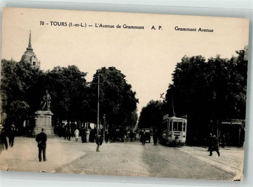 Tours Straßenbahn Denkmal Grammont Avenue