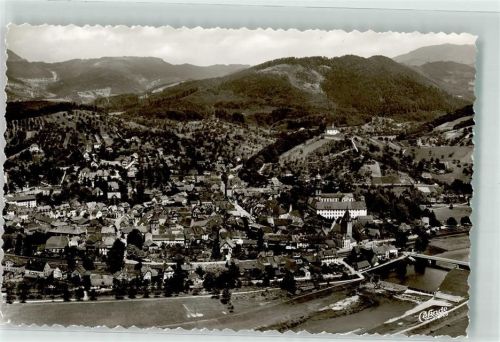 Gengenbach Fliegeraufnahme Innenstadt Kinzigbrücke Kirche Schwarzwald