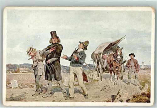sign. Greil, Alois Wandernde Komödianten Ostmark Bund deutscher Österreicher Karte Nr. 36