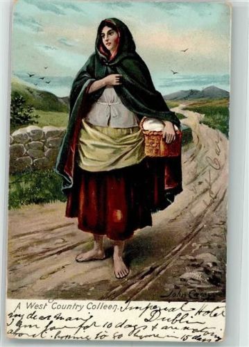 Dublin 1904 Tracht sign. Carey, J. Ort lt. Stempel