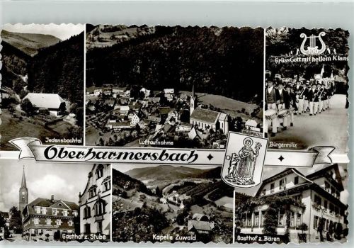 Oberharmersbach Jedensbachtal Bürgermiliz Gasthaus z. Bären Gasthaus z. Stube Kapelle Zuwald