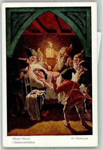 Schneewittchen und die sieben Zwerge Brüder Grimm Märchen Uvachrom Serie 147 Nr.3859