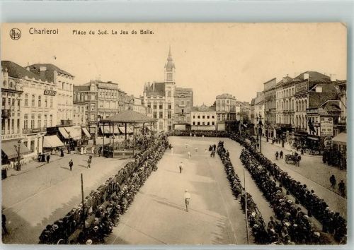 Charleroi 1917 Marktplatz Le Jeu de Balle Feldpost WK I