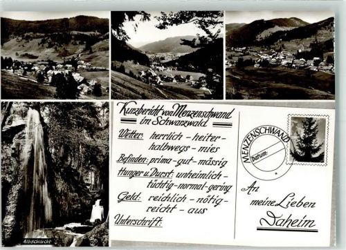 Menzenschwand Wasserfall in der Albschlucht Menzenschwander Tal Fotograf Berger