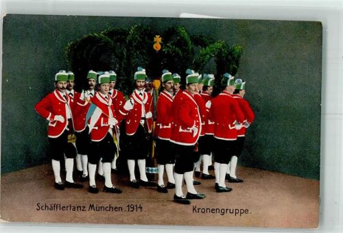 München 1914 Schäfflertanz Kronengruppe