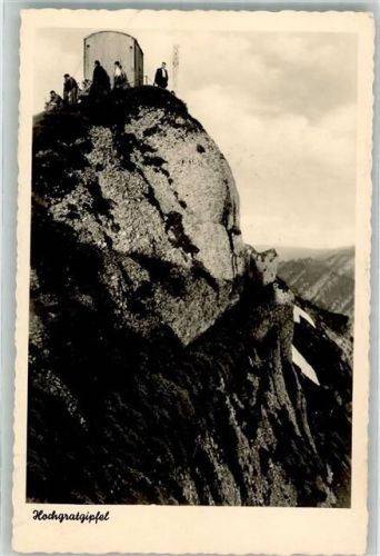 Hochgrat 1941 Gipfel des 1834 Meter hohen Berges Verlag Roessler Nr. 3032