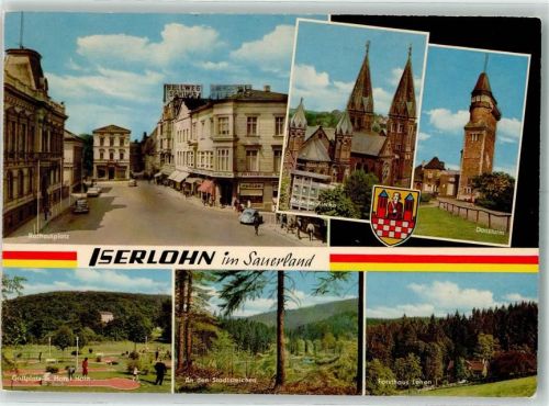 58636 W5860 Iserlohn - Rathausplatz Danzturm Minigolf