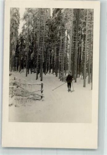 Rehefeld-Zaunhaus Winter Skifahrer Wald