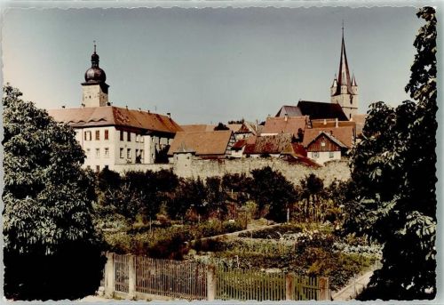 Zeil mit Stadtpfarrkirche und Hexenturm Foto Original aus Archiv eines Ansichtskartenverlags Ort handschriftlich