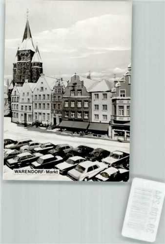 Warendorf Marktplatz Auto Winter Foto Original aus Archiv eines Ansichtskartenverlags