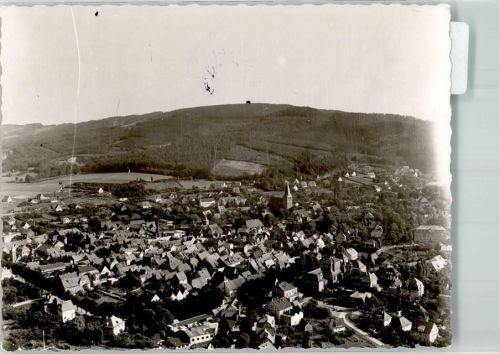 Lübbecke Fliegeraufnahme des Ortes mit der Kirche St. Andreas Foto Original aus Archiv eines Ansichtskartenverlags Ort handschriftlich