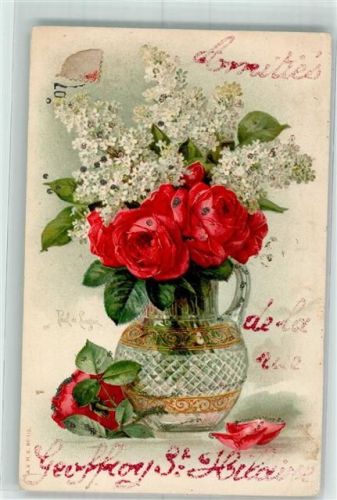 mit Glimmer/Glitzerauflage Rosen AMB NR.115