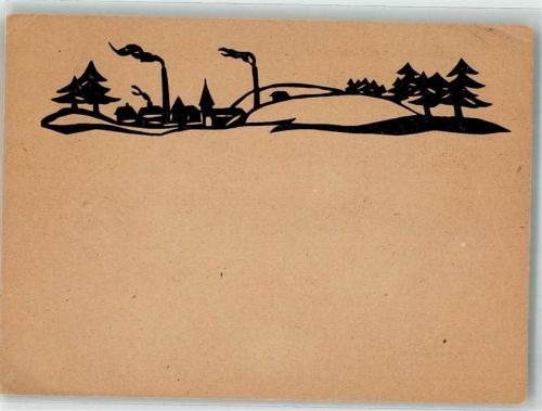 sign. Baumgärtel Erika Landschaft Künstlerkarte