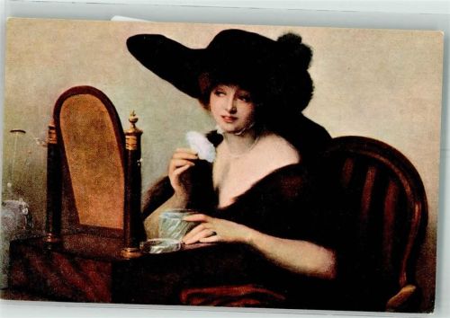 Frau Hutmode Bravo Bildpostkarte Nr. 14