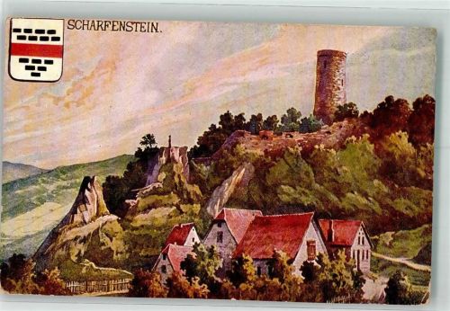 65399 W6229 Kiedrich , Rheingau Künstlerkarte sign. Rothgeb. Gg. Burg Scharfensein