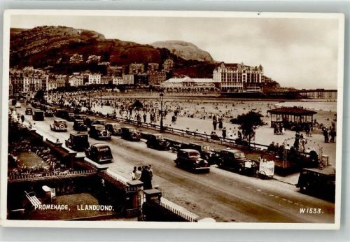 Llandudno 1939 Promenade Auto Strand Schwimmbad