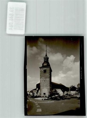 Osterburken Kath. Kirche Auto Ort handschriftlich Foto Original aus Archiv eines Ansichtskartenverlags