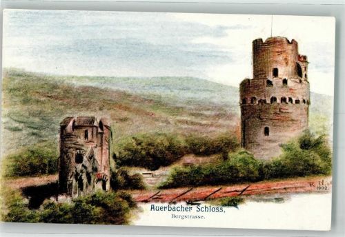 Auerbach 1902 sign. R.N. Auerbacher Schloss