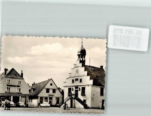 Lingen Rathaus Auto Foto Original aus Archiv eines Ansichtskartenverlags