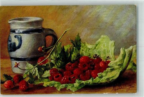 Stilleben Himbeeren H.K.Co. u. M. 609