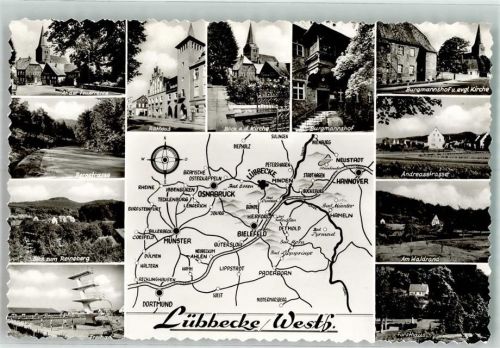 Lübbecke Rathaus Kirche Burgmannshof Schwimmbad Fosthaus Umgebungskarte