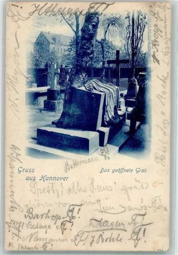 Hannover 1898 Das geöffnete Grab