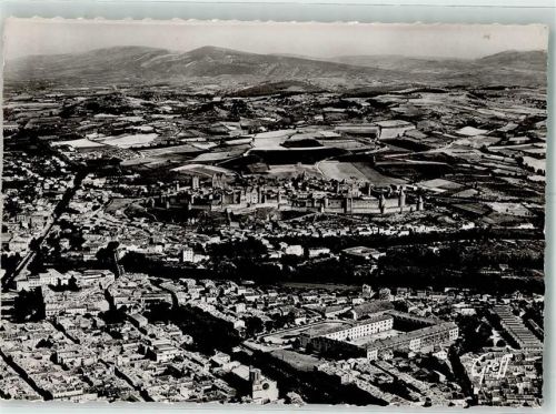 Carcassonne Fliegeraufnahme Die Pyrenees u. Die Kaserne Laperrine