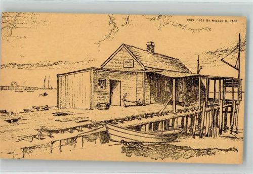 Provincetown sign. Gage, Walter H. Fish Shed