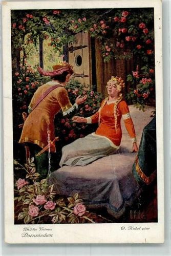 1920 Dornröschen Brüder Grimm F.Ph.G. Serie 140 Nr. 3805
