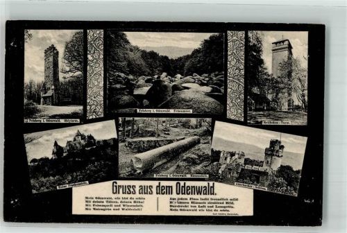 Auerbach Ohlyturm Schloss Melibokusturm Odenwald