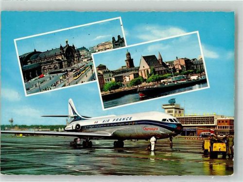 Frankfurt Flughafen Frachtschiff Kofferwafen Straßenbahn Omnibus Autos Bahnhof