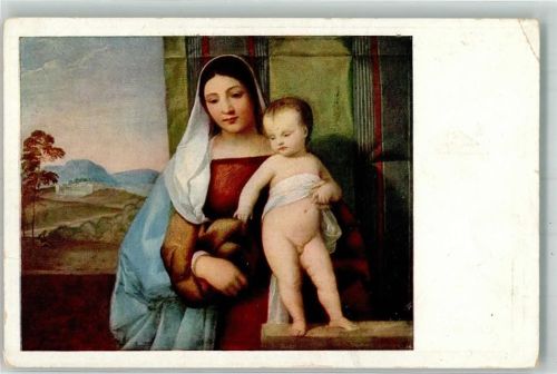 Wien sign. Tizian Madonna Gemäldegalerie d. Kunsthistorischen Museums Nr. 527