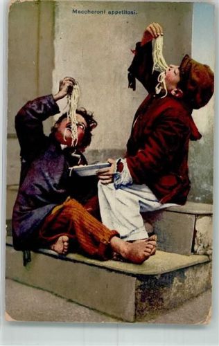 1918 Volkstypen Maccheroni appetosi Kinder Barfuss Spaghetti Edition Guggenheim 14243