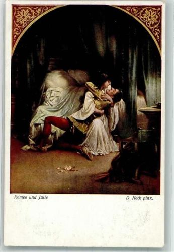 sign. Hock, Daniel Romeo und Julia Shakespeare Verlag Wiener Kunst B.K.W.I. Nr. 1699