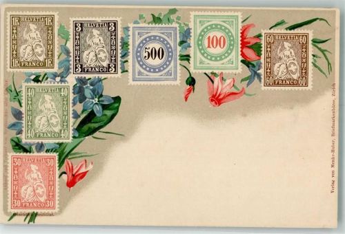 Zürich Enzian Alpenveilchen Verlag Menke-Huber Briefmarkenbörse