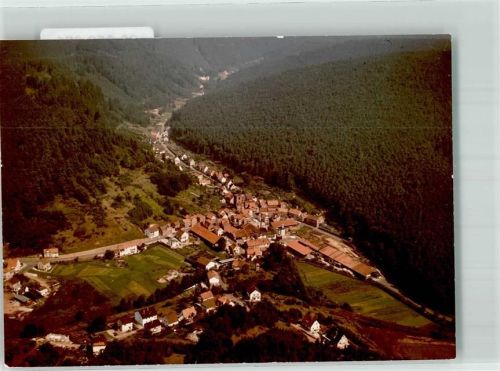 Elmstein Vogelschau Ort handschriftlich Foto Original aus Archiv eines Ansichtskartenverlags