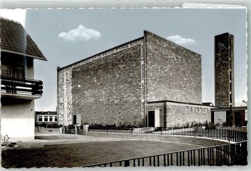 Flörsheim Kirche Ort handschrfitlich Foto Original aus Archiv eines Ansichtskartenverlags
