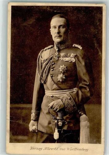 Herzog Albrecht in Uniform mit Orden Kompagnietroddel Achselschnur