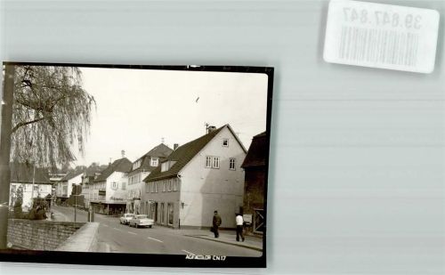 Osterburken Auto Strasse Ort handschriftlich Foto Original aus Archiv eines Ansichtskartenverlags
