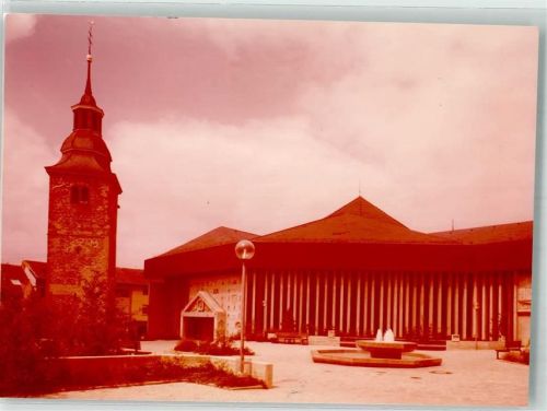 Osterburken Kirche Ort handschriftlich Foto Original aus Archiv eines Ansichtskartenverlags