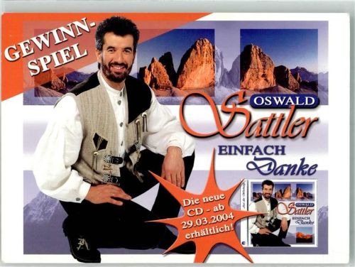 Oswald Sattler Werbung für CD Einfach Danke