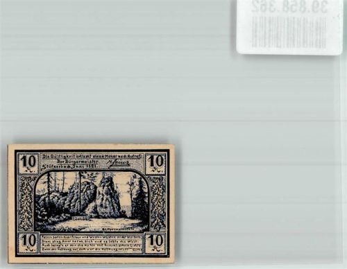 Stützerbach 1921 10 Pfennig
