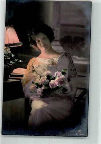 1912 - 1920 Rotophot Serie 3418-5 handkoloriert Rosen