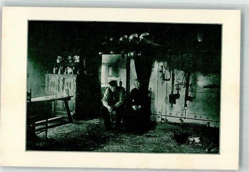 W2903 Bad Zwischenahn Stube eines Heuerhauses Fotograf Berthold Puck Serie Aus Friesischer Heimat Nr. 9 Bauernhaus Foto AK